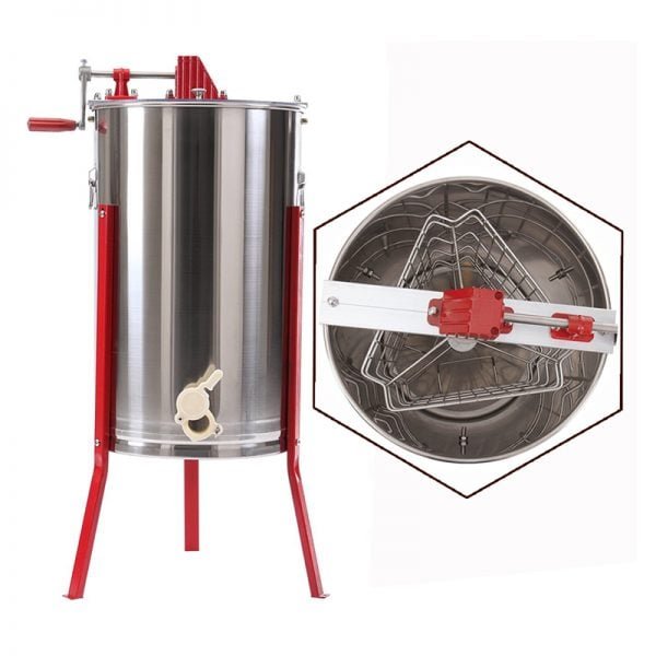 HE 3M 3 Frame Stainless Manual Honey Extractor 1