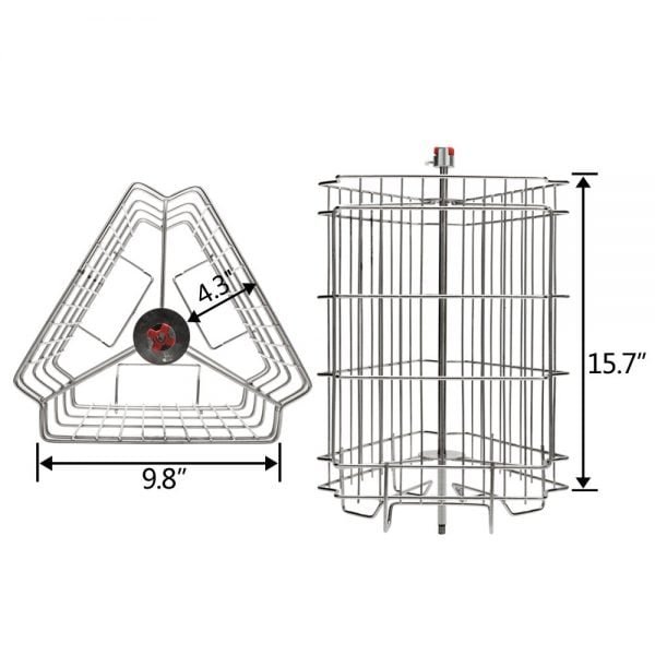 HE 3M 3 Frame Stainless Manual Honey Extractor 7