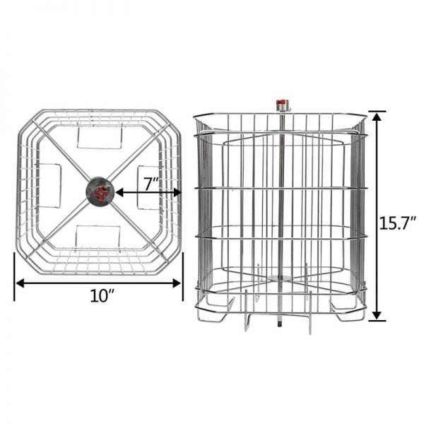 HE 4M Stainless Steel Manual 4 Frame Honey Extractor 4